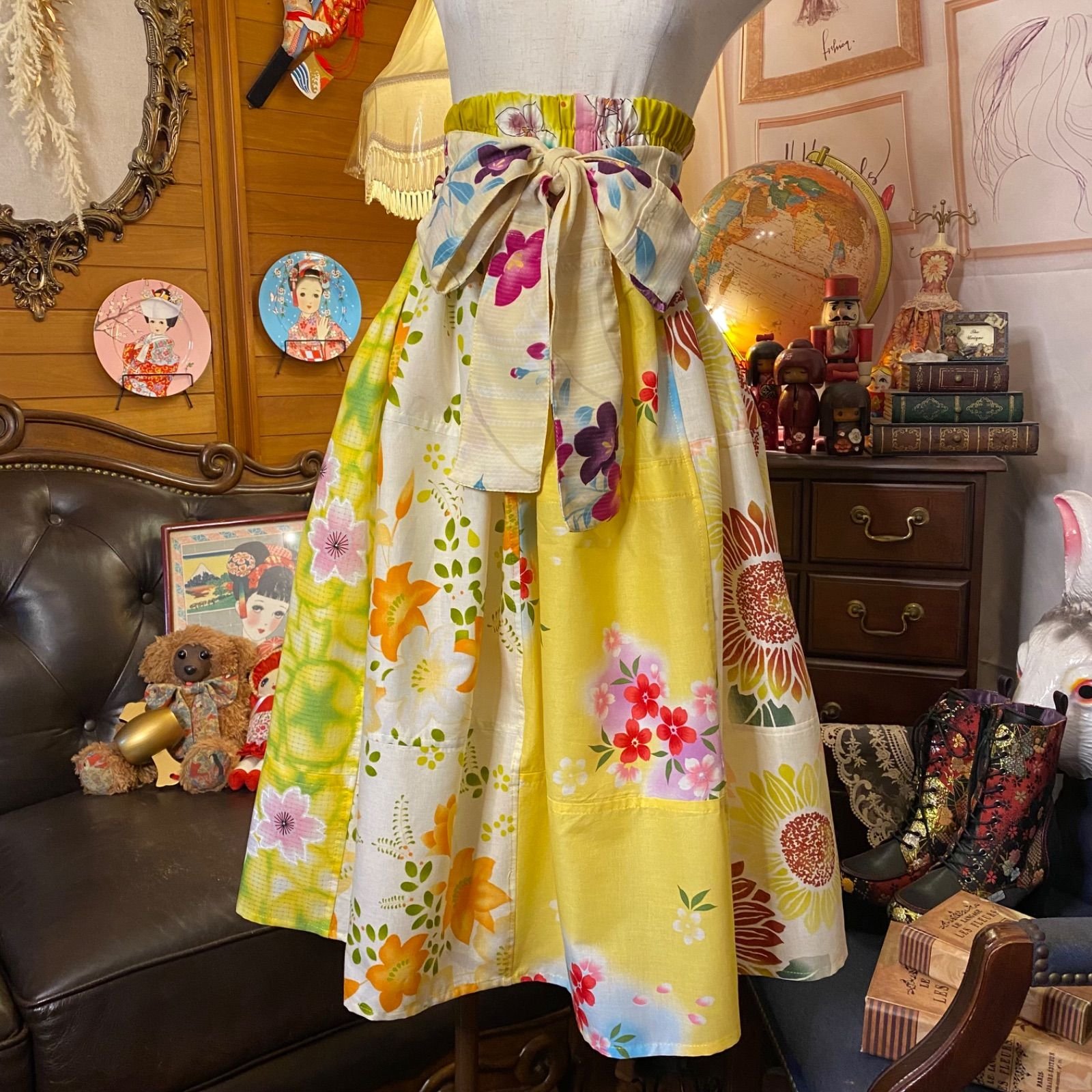❤︎浴衣ドレス❤︎ 新品浴衣リメイク❤︎スカート❤︎　　　150160ML original