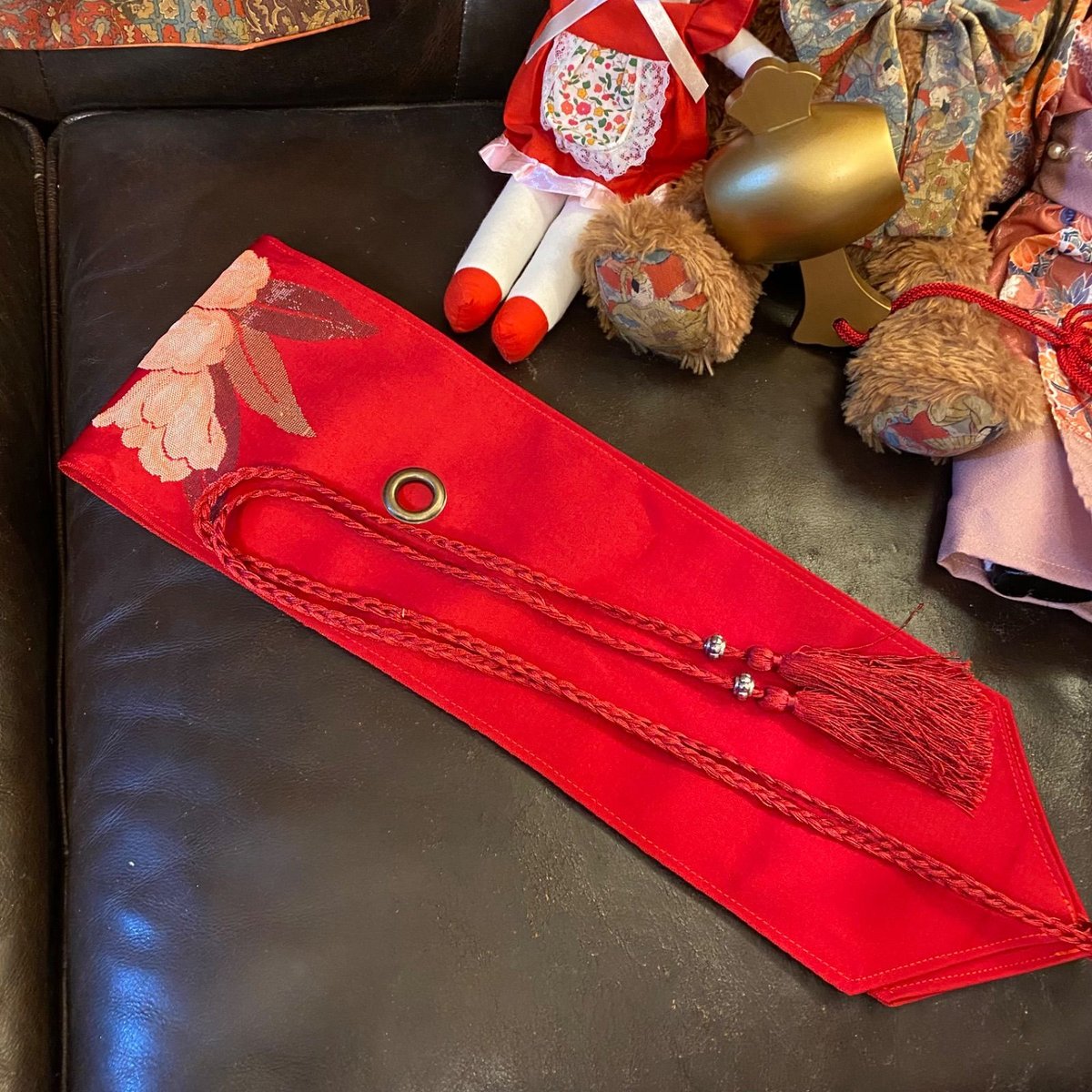 和洋折衷 着物 リメイク ロング 丈 ワンピース ドレス 洗える 化繊  