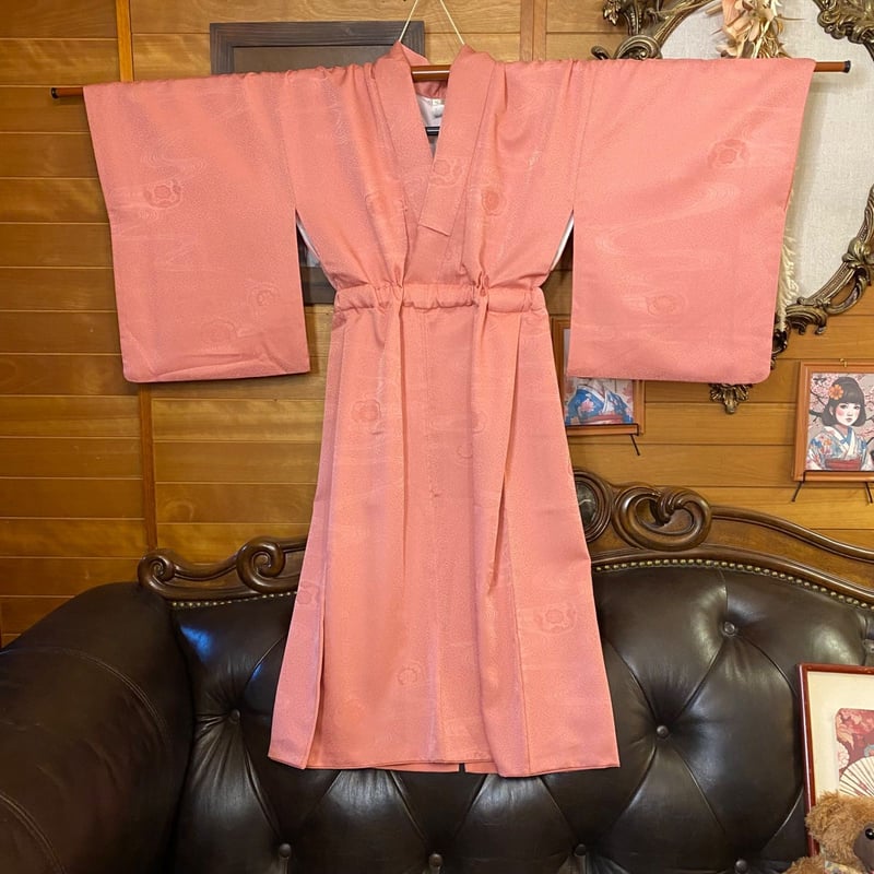 着物 ワンピース ドレス ガウン 羽織り ハンドメイド リメイク 帯  