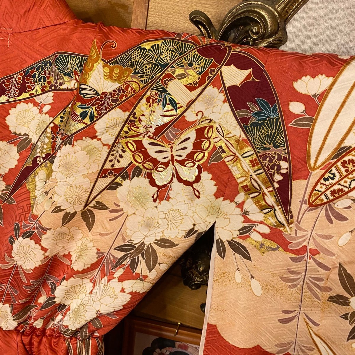 リメイク 振袖着物ワンピース 和洋折衷 ハンドメイド レトロ リメイク 振袖着物ワンピース 和洋折衷 ハンドメイド レトロ