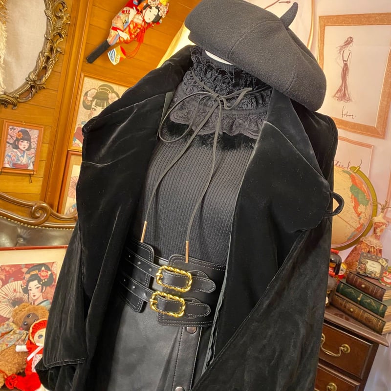 ベロア和装コートコーデセット｜和洋折衷クラシカル5点セット｜深みと