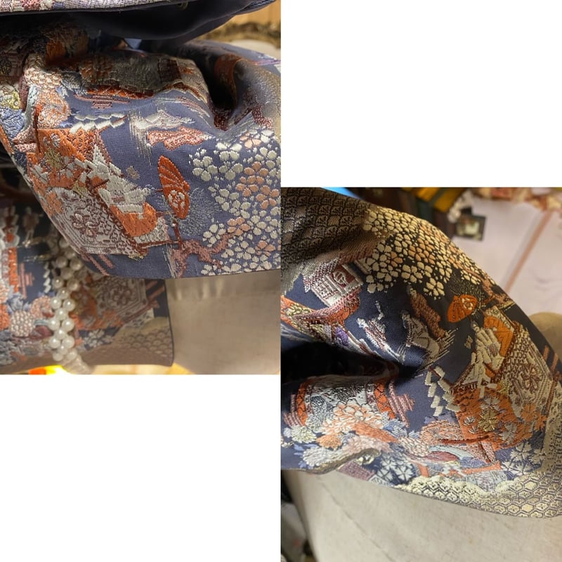 和洋折衷 2部式作り帯 リメイク 和 モダン ハンドメイド レトロ 2B-1  