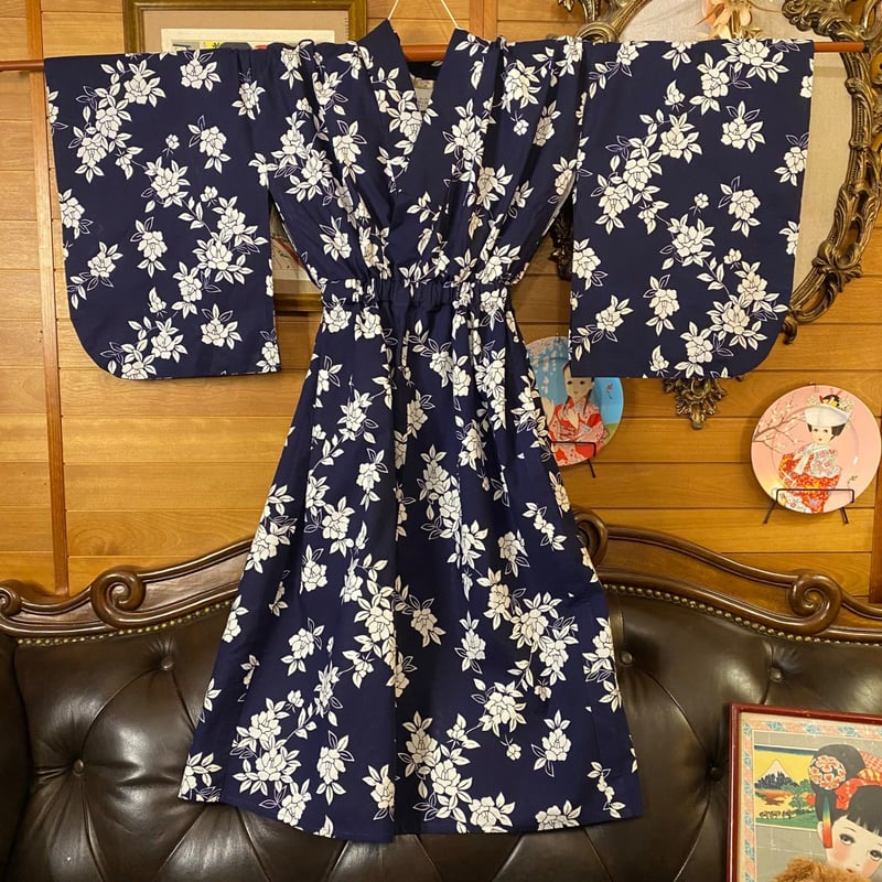 和洋折衷 浴衣 リメイク ワンピース ドレス 名古屋帯サッシュベルト  