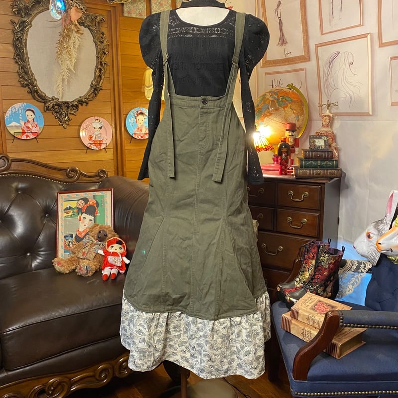 和洋折衷 レトロ 古着 着物 ハンドメイド コラージュ リメイク 和 