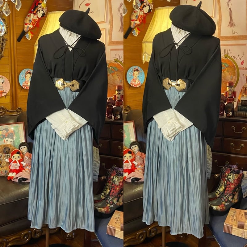 和洋折衷 コーディネート 黒絵羽織コーデ まとめ売り レトロ 和洋折衷 コーディネート 黒絵羽織コーデ まとめ売り レトロ