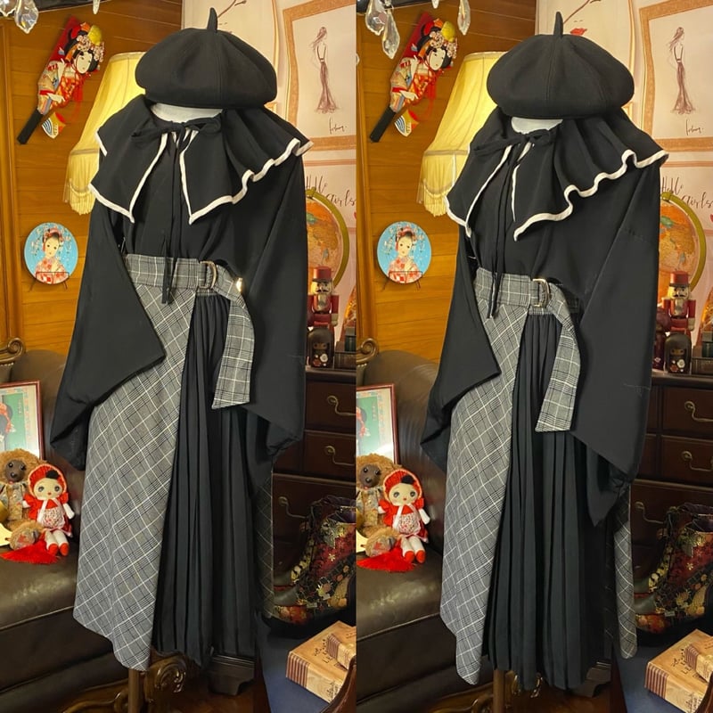 和洋折衷 コーディネート 黒絵羽織コーデ まとめ売り レトロ