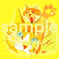三澤アート　幸せだニャン　イエロー(受発注)