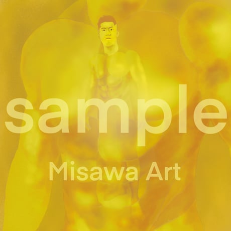 三澤アート　素の自分　YELLOW(SANADAサイン入り)