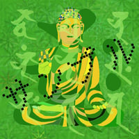 三澤アート　釈迦如来緑（受発注品）