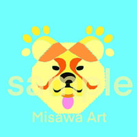 三澤アート　縁起ハチ　青(受発注)