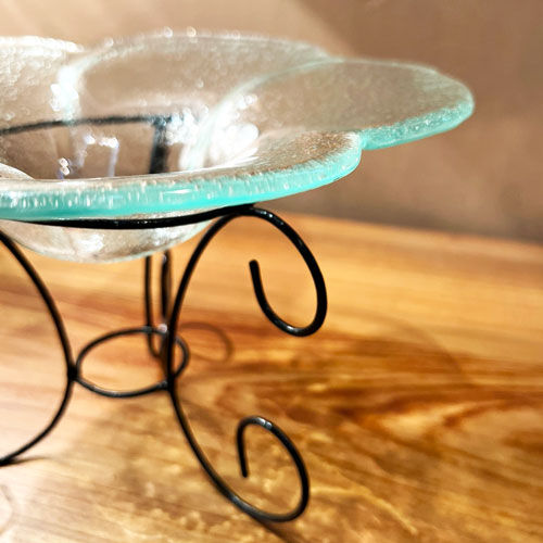バリガラス フラワーオブジェ 21cm 水盤 水蓮鉢 | インテリアショップPasar