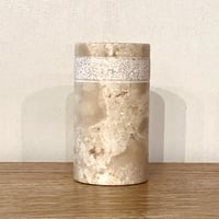 天然大理石　ブラシスタンド　小物入れ　ホテルスタイル  フタ無