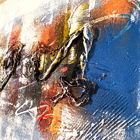モダンアート　ブルー　120×45(cm)
