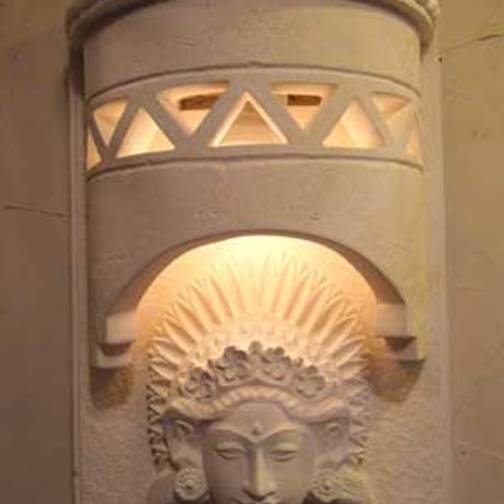 セラミック彫りランプ女神