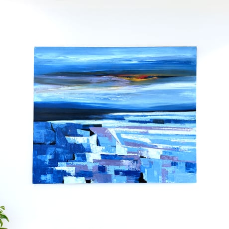 バリアート モダンブルー 120×100(cm)