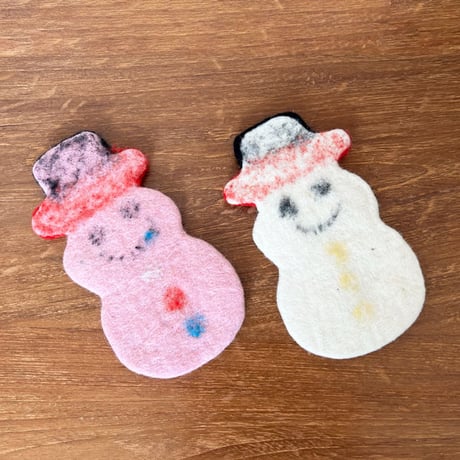 もこもこクリスマス　フェルトコースター　スノーマン