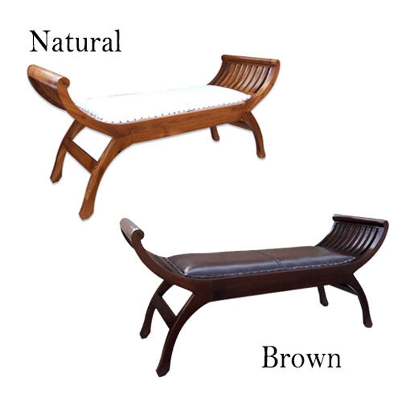 クッション付きアジアンチェア カルティニベンチ KERTINI Bench