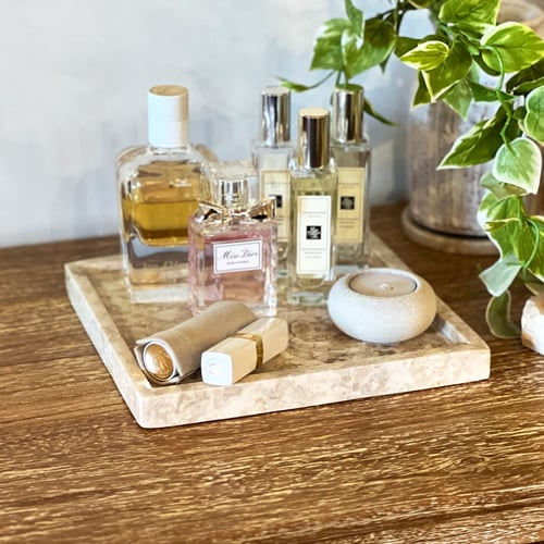 自然石加工品ー1（ケニヤ産貝殻大理石キートレイ） 自然石加工品ー