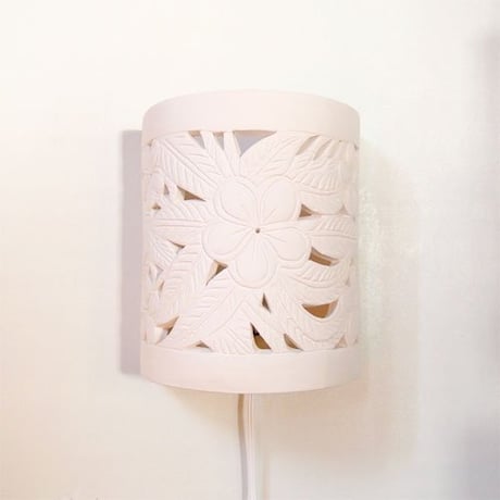 セラミック彫りランプ　 半円タイプ　FRANGIPANI