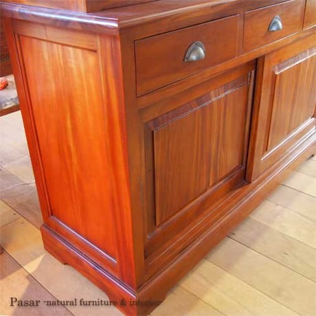 キャビネットNOVA　食器棚　キッチン収納　ガラスキャビネット