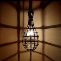 アイアン ガラスランプ DECO