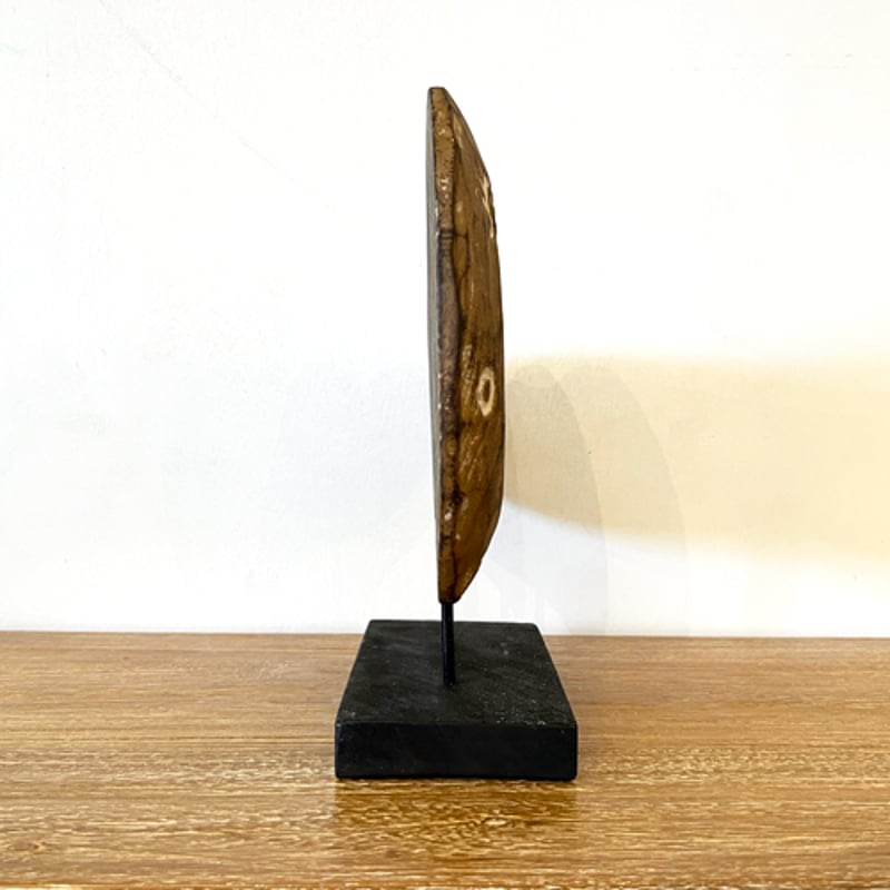 プリミティブ木彫りオブジェ さかな トライバル フィッシュブラウン