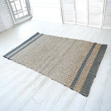 シーグラスラグ　グレー　120×200(cm)