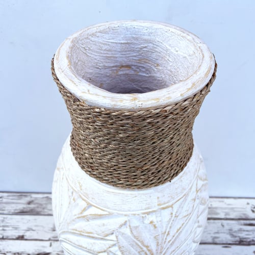 テラコッタフラワーベース リーフL | インテリアショップPasar