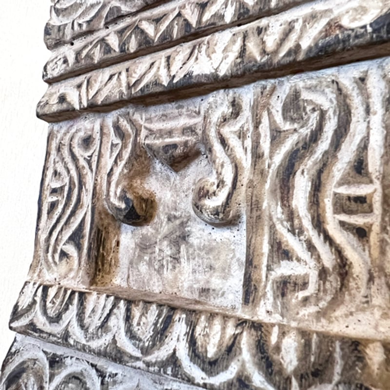 プリミティブ木彫りオブジェ スクエア トライバル | インテリア