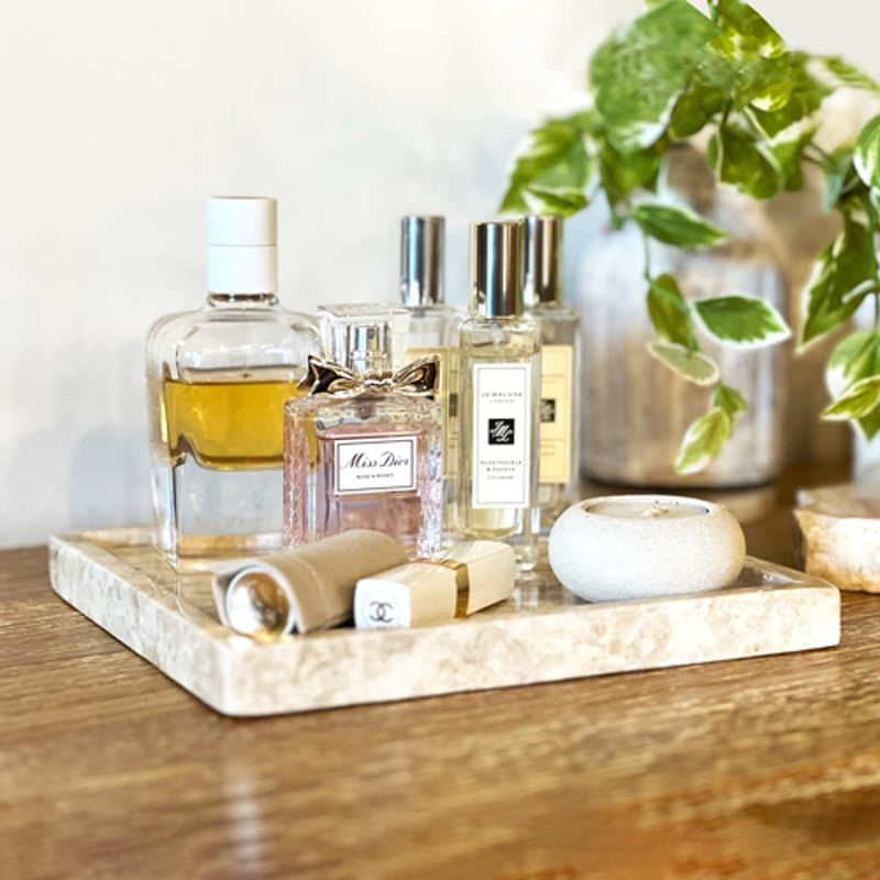 天然大理石 トレイ 角型 20cm マーブル ホテルスタイル 小物入れ