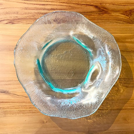 バリガラス　水盤　水蓮鉢　アイアンセット　オブジェ