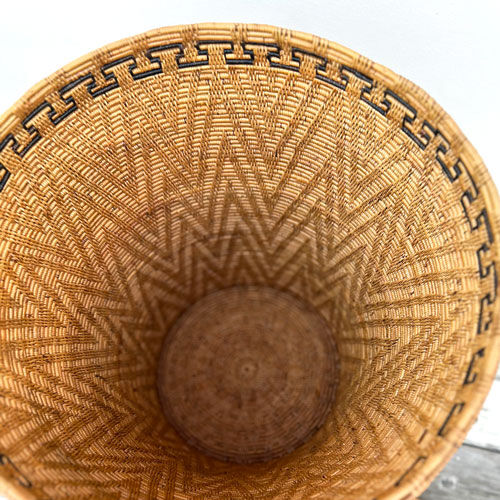 アタ 壺 バスケット カゴ バスケット ふた 付き ポット M 壺型 アタ 高さ 約 52cm ランドリー