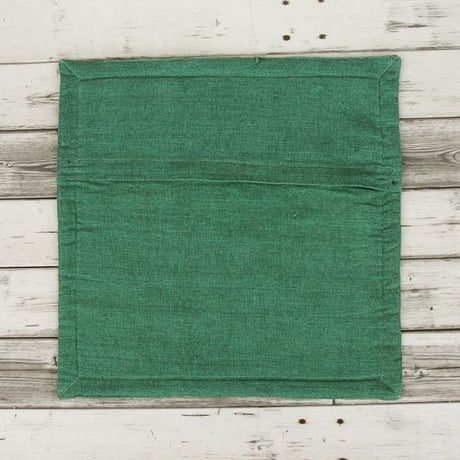 バティックのクッションカバー GREEN ライン