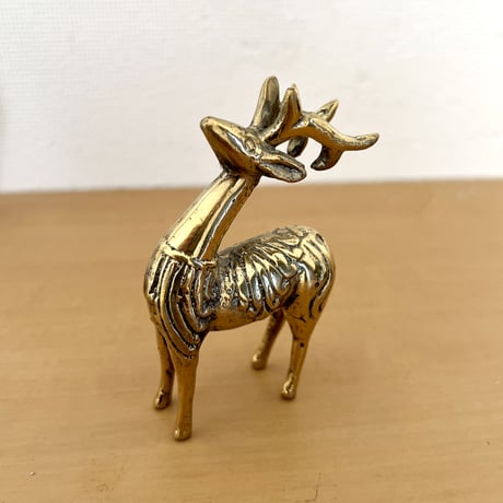クリスマス トナカイのオブジェ ゴールド
