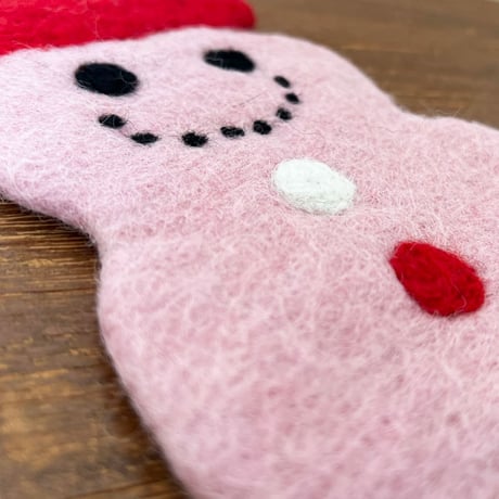 もこもこクリスマス　フェルトコースター　スノーマン