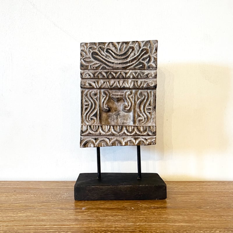 プリミティブ木彫りオブジェ スクエア トライバル | インテリア