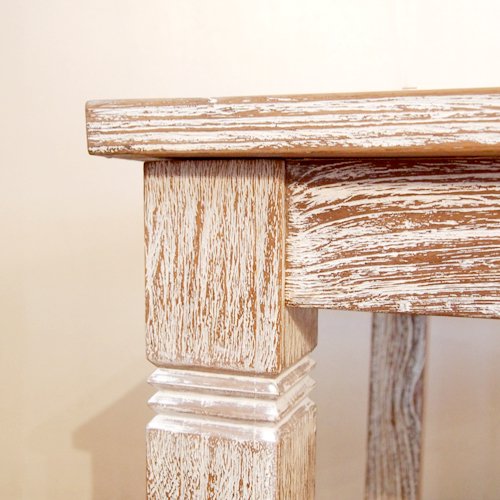 チーク ダイニングテーブルMIKE ホワイトウォッシュW145(cm