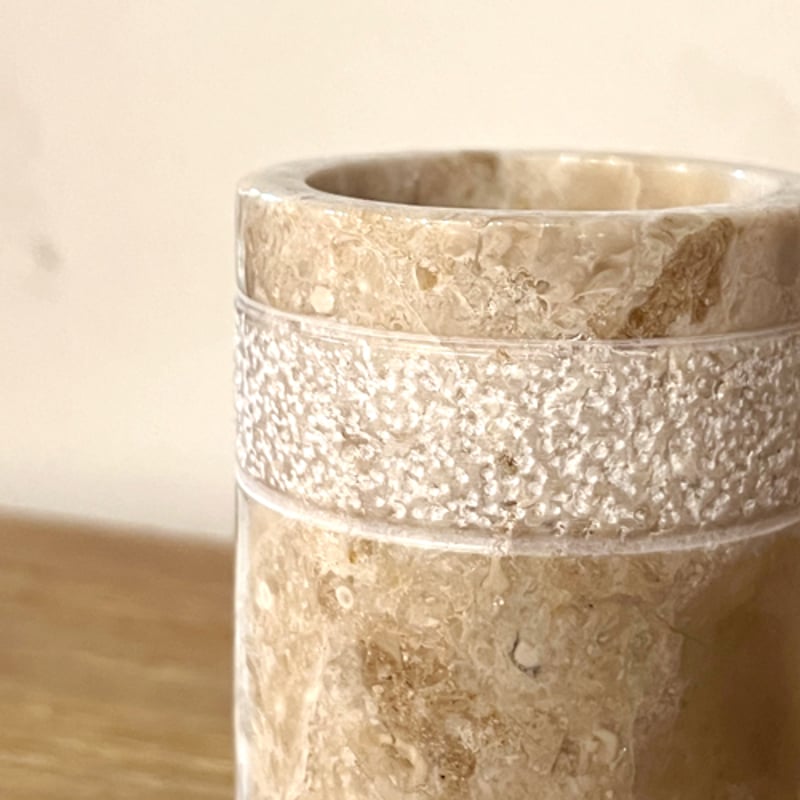 天然大理石 ブラシスタンド 小物入れ ホテルスタイル フタ無