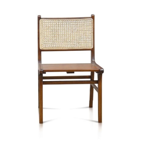 ラタンのクロスチェア　ラタン家具　椅子　ダイニングチェア