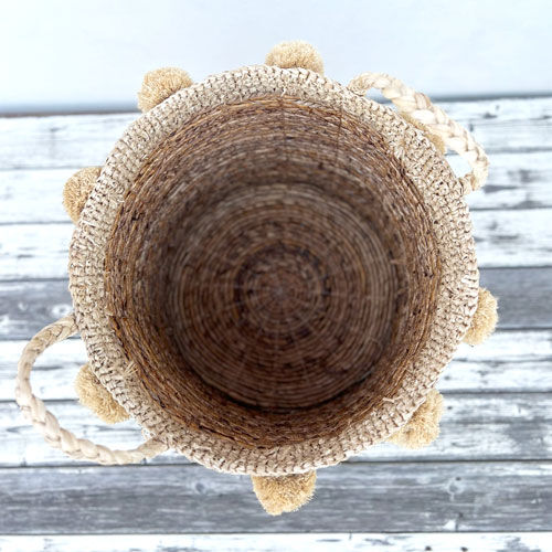 バナナリーフのぽんぽんバスケット | インテリアショップPasar