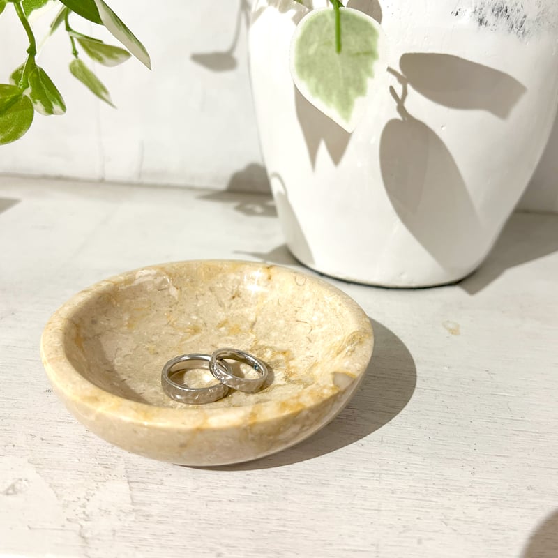 天然大理石 小物入れ スモールディッシュ トレイ ホテルスタイル