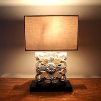 木彫りテーブルランプ アンティーク