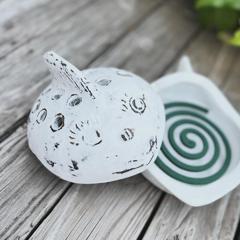 おさかなさんの蚊取り線香入れ テラコッタの蚊遣り | インテリア