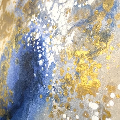 モダンアート　BLUE＆GOLD 100×100cm