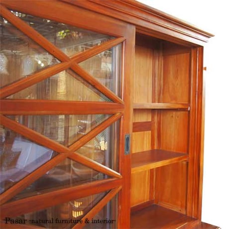 キャビネットNOVA　食器棚　キッチン収納　ガラスキャビネット