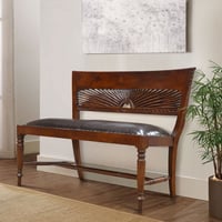 マタハリベンチ　ダイニングベンチ　アジアン家具　木彫りチェア