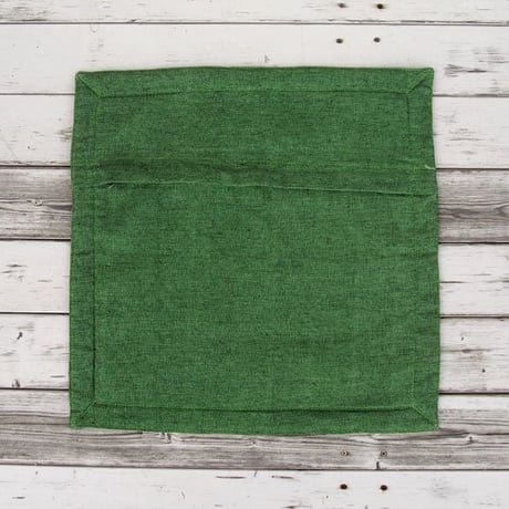 バティックのクッションカバー GREEN スクエア