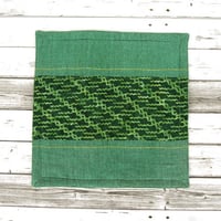 バティックのクッションカバー GREEN ライン