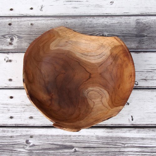 チーク無垢材ボウル | インテリアショップPasar