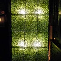 ラタンの大きなパーテションランプ